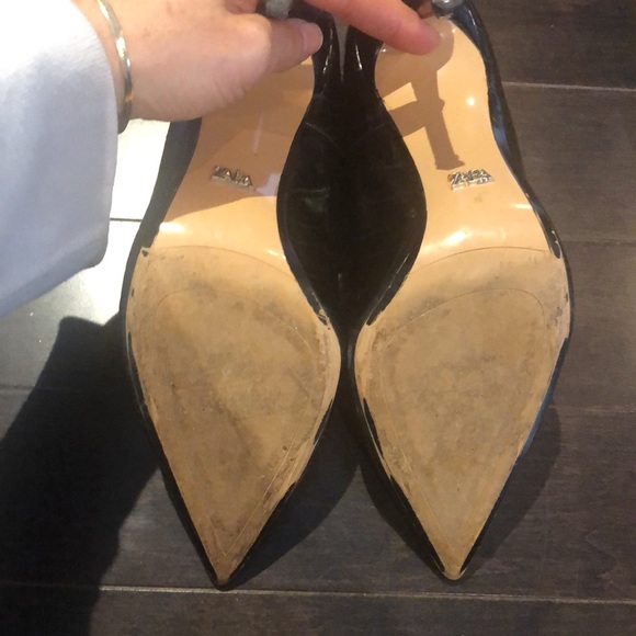 4” heeled Zara pumps bundle size 8/39 black, grey, chartreuse - Picture 10 of 13